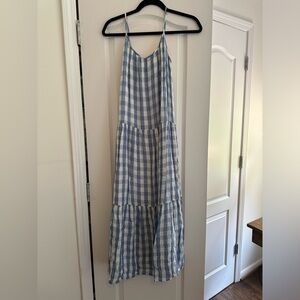 Supply and demand checkered maxi dress